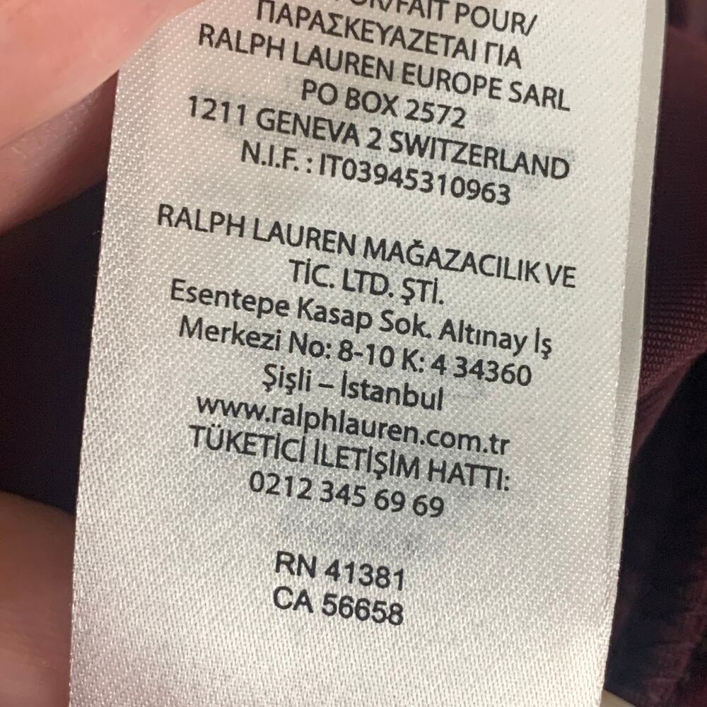 Ralph Lauren XL Velvet Ruched Stretch Dress Wine Red Bell Sleeve Formal Holiday - Picture 9 of 10